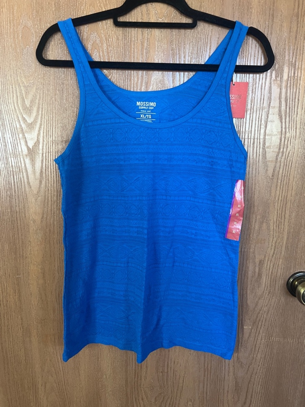 Mossimo Supply Co. Bright Blue Scoop Neck Tank Top - Women's